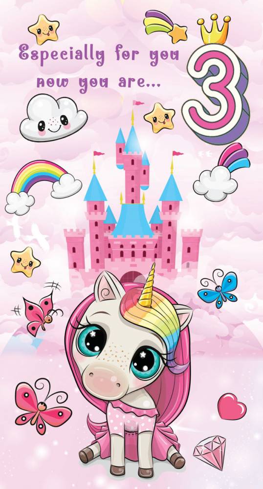 Heartline My Little Pony Happy 3rd Third Birthday Card...