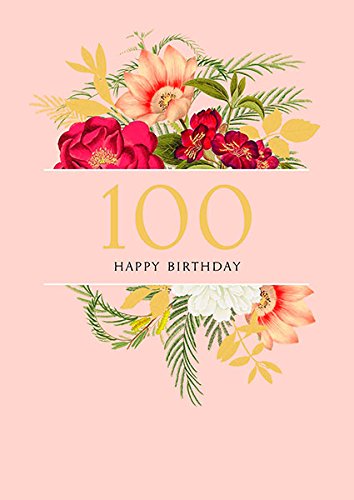 100th UK Greetings Flowers Design  Birthday Card