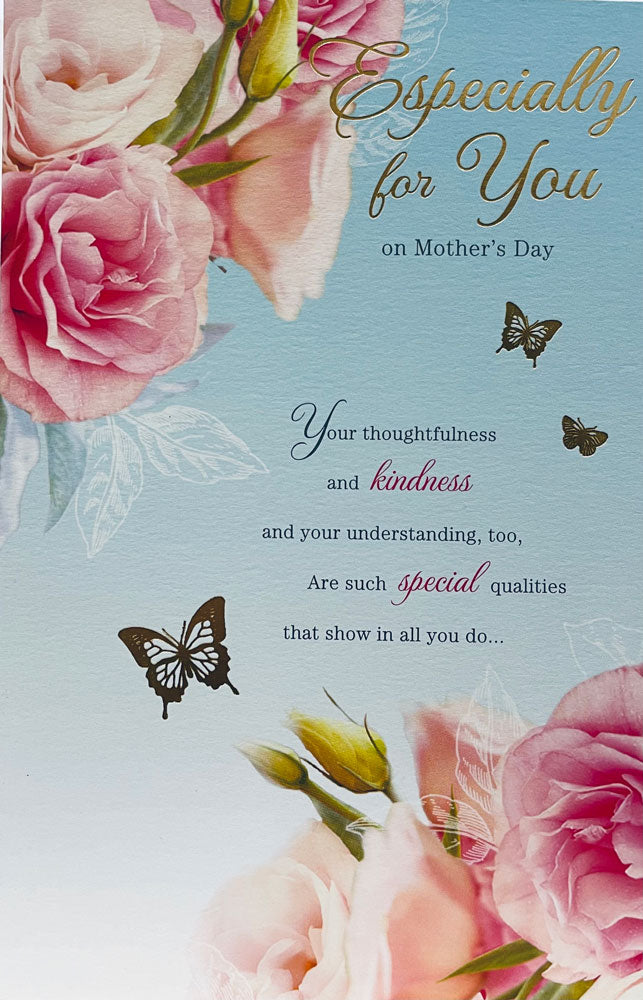 Especially For You on Mother's Day Special Floral Gold Foil Butterfly Mother's Day Card from UK Greetings