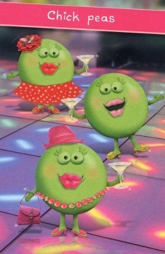 Chick Peas A Pea Birthday Card Humour Greeting Cards - Dancing Disco Peas