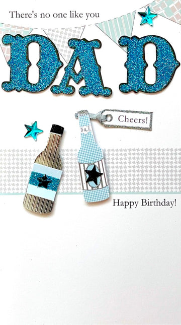 Dad No One Like You Birthday Greeting Card Hand-Finished Cards