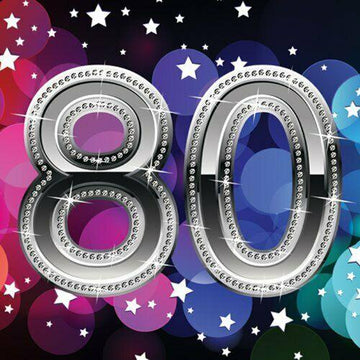 80th Foiled Finished Happy Birthday Card