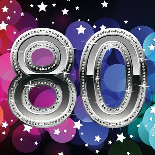 80th Foiled Finished Happy Birthday Card