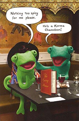 Korma Chameleon Nothing too Spicy For Me Please Curry House Funny Birthday Card