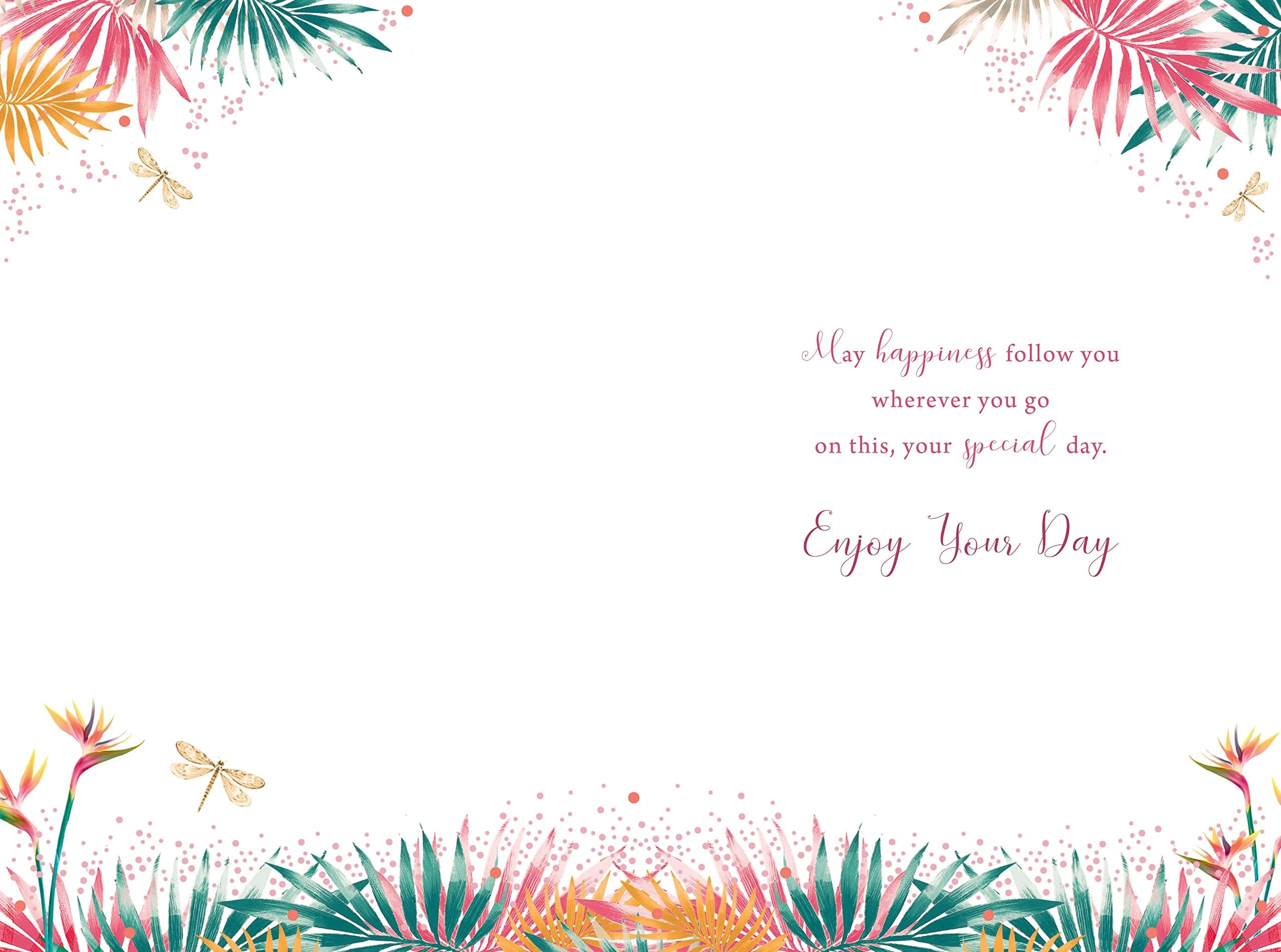 To A Special Mam 50 Today Bright Ferns Happy 50th Birthday Card w/ Lovely Verse