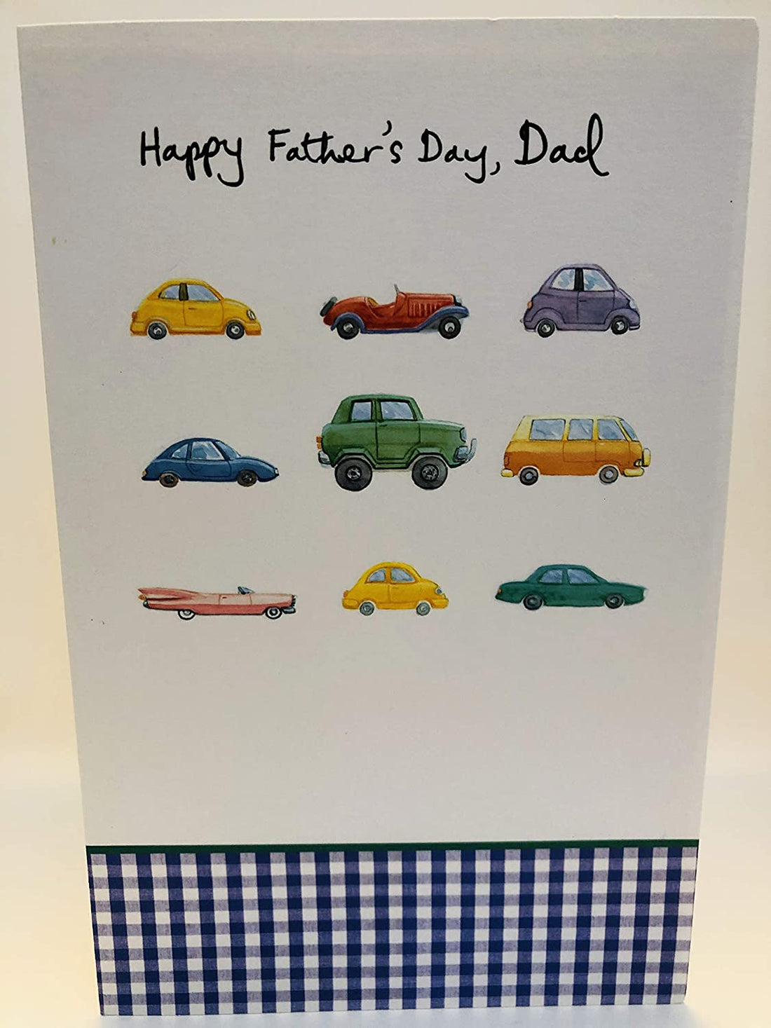 Happy Father's Day Dad Greeting Card Emboss Finish Cars with Full Colour Insert UK Greetings Card