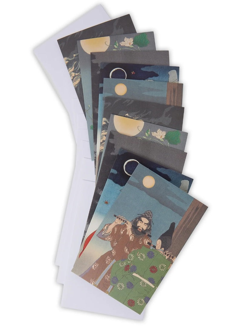 Aspects of the Moon - Japanese Woodblock Prints Note-let Blank Pack of 10 Cards by Fitzwilliam Museum University of Cambridge