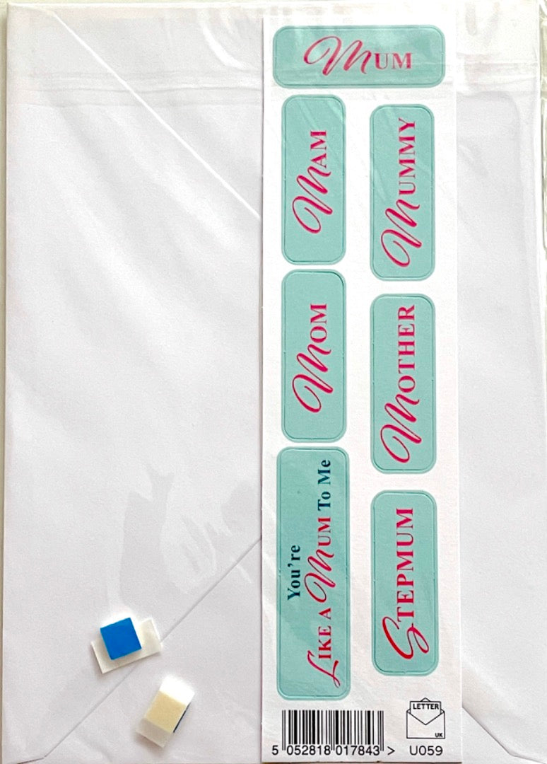 Personalised Happy Birthday Card For Mum Mom Mam Mummy Mother Stepmum Like a Mum - Blue Tit Bird Flowers Champagne Art