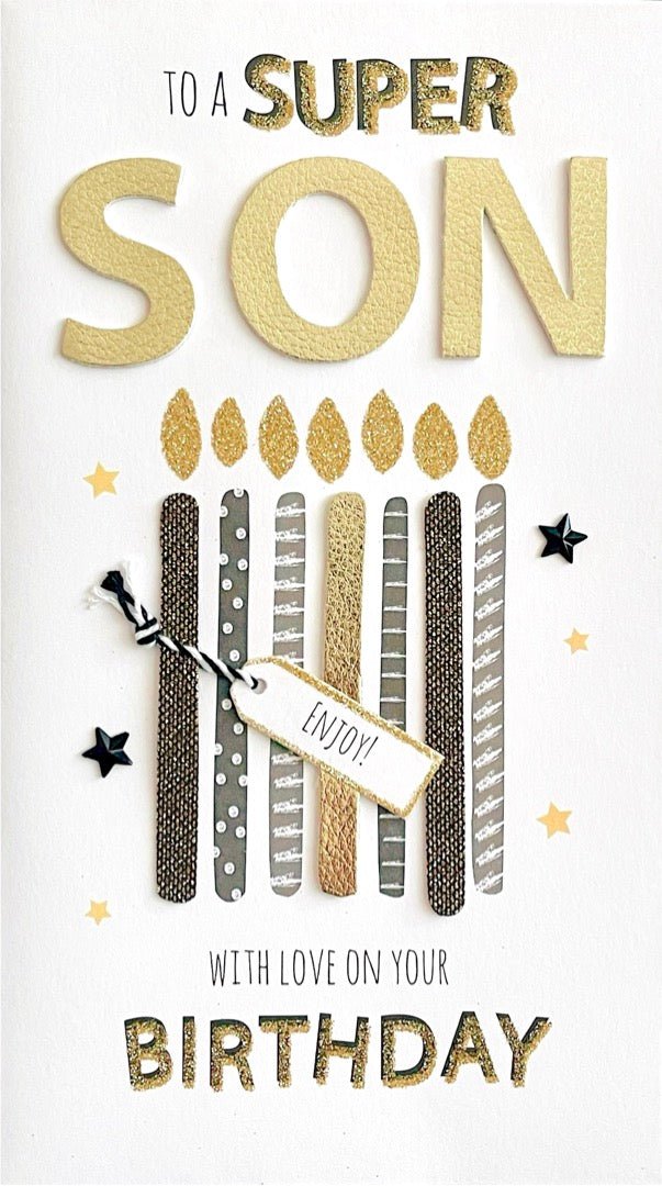 To A Super Son With Love On Your Birthday Card