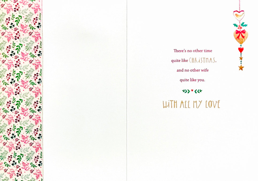 Lovely Wife All My Love Christmas Card Festive Traditions Happy Memories Hallmark