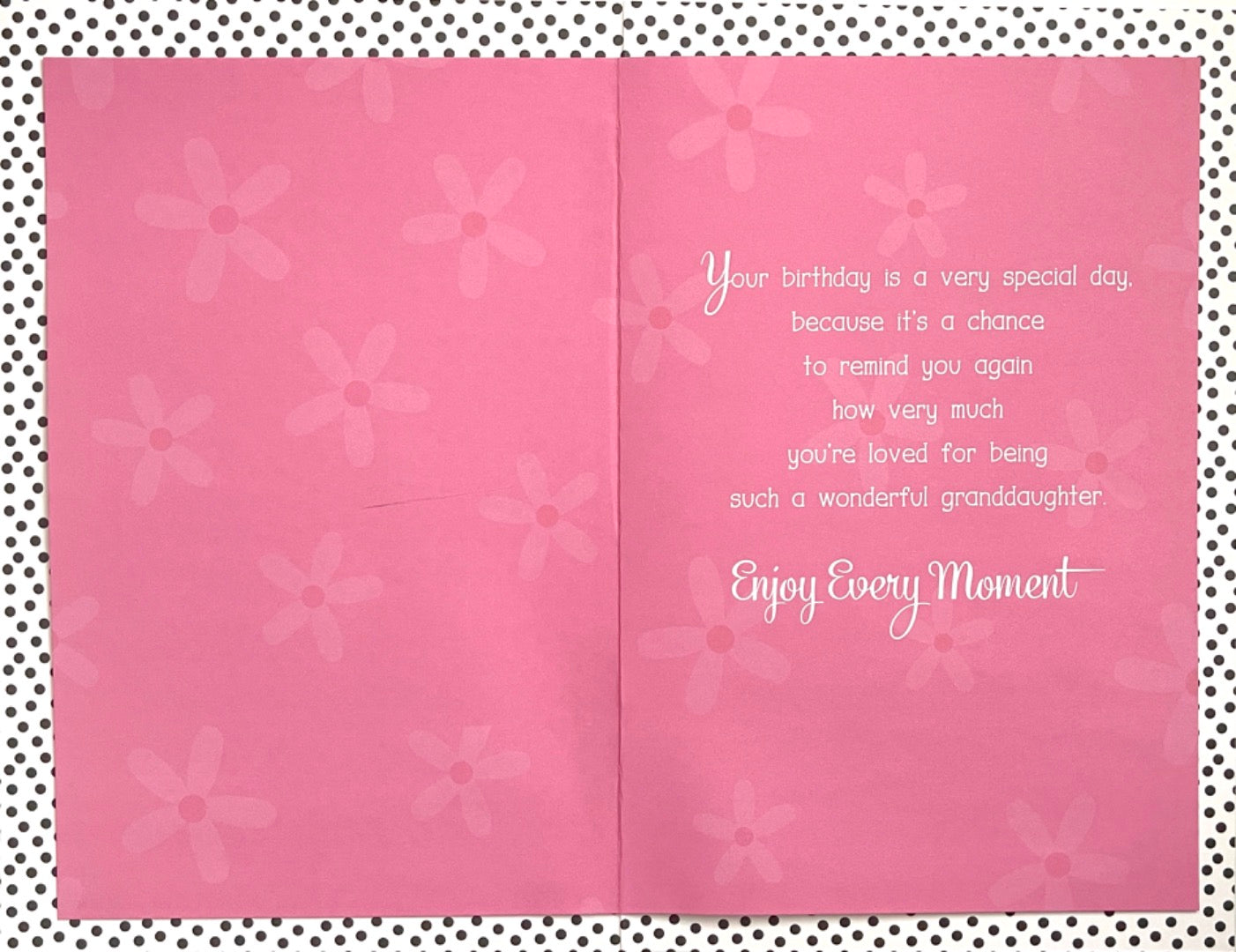 Granddaughter Birthday Card With Love Lovely Dress and Shoes Polka Dots Modern Contemporary Art
