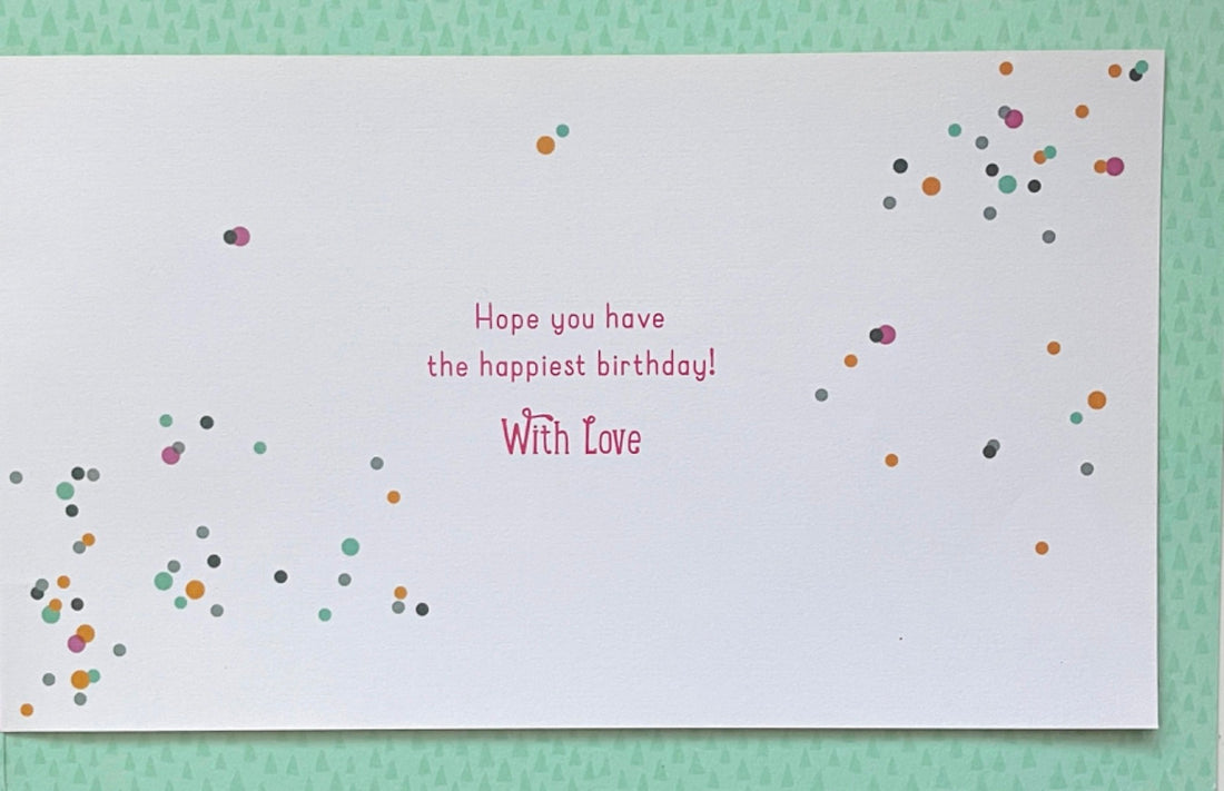 Lovely Granddaughter Happiest Birthday Card 3D Hand-Finished Balloons and Gift