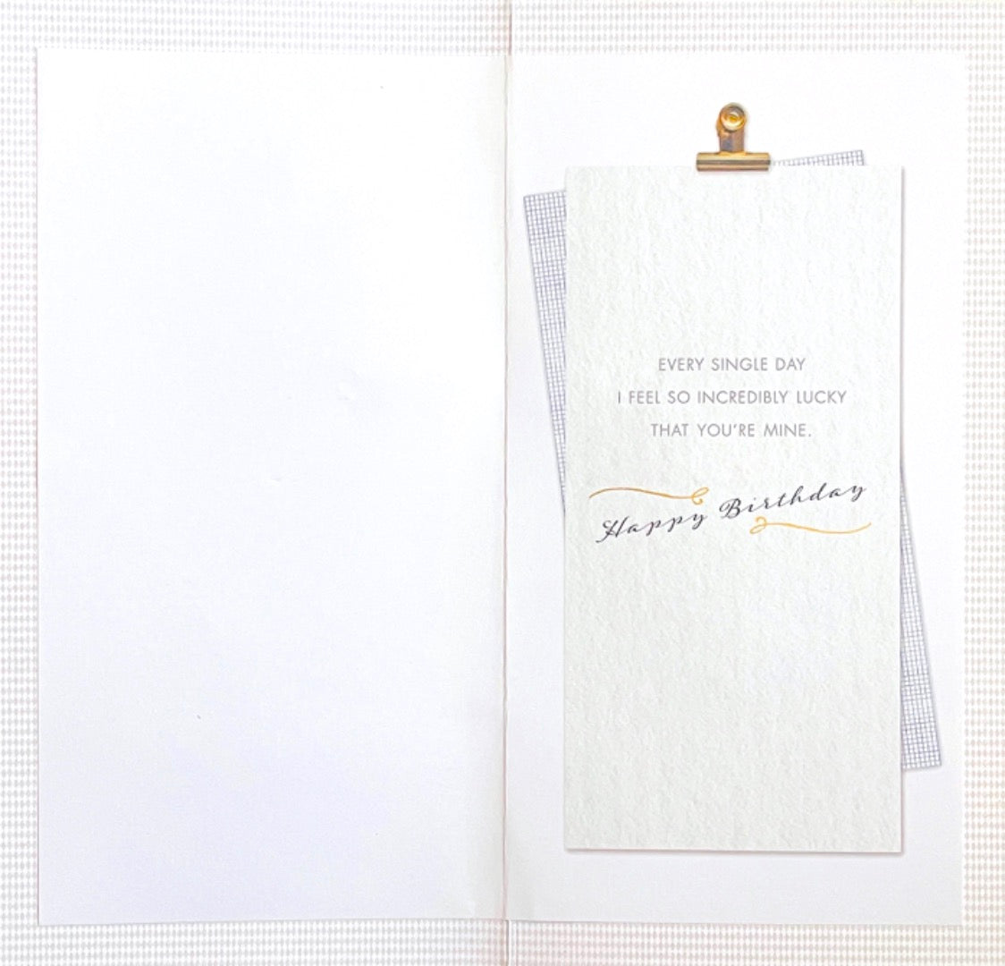 To My Husband The One I Love Happy Birthday Card - Favourite Tipple Cufflinks Watch