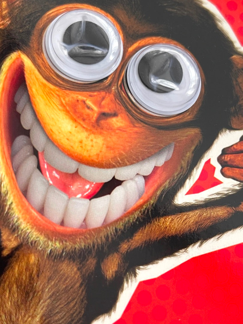 7 Today 7th Apey Birthday Card Baby Chimpanzee with Big Goggly Eyes Funny Humour