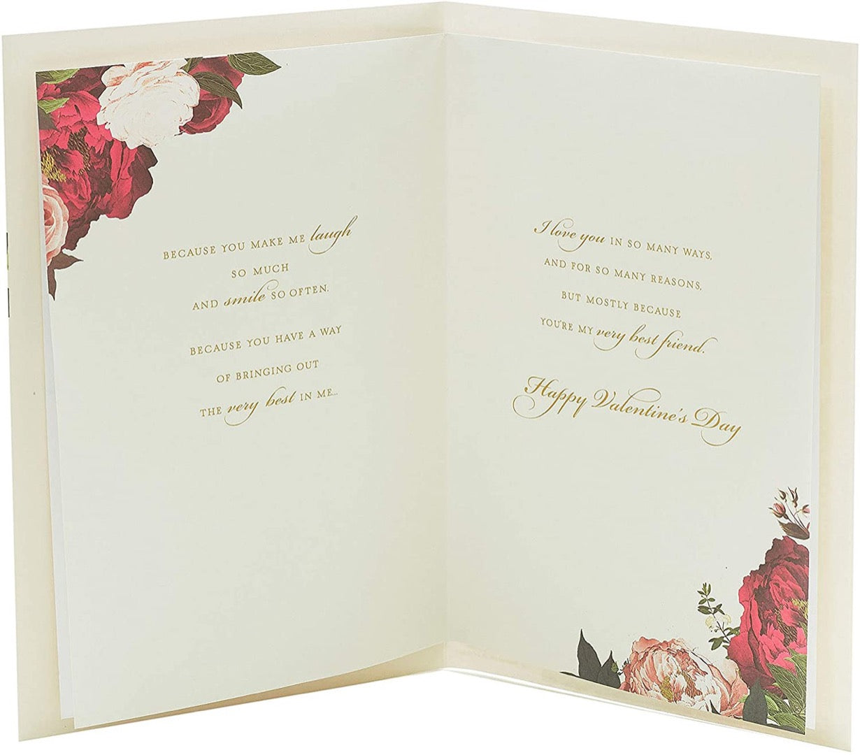 LOVE For My Valentine Floral Bouquet Romantic Valentine's Day Card - RHS