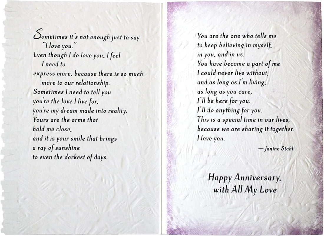 On Our Anniversary, I Want to Say More Than Just I Love You Blue Mountain Arts Greeting Card