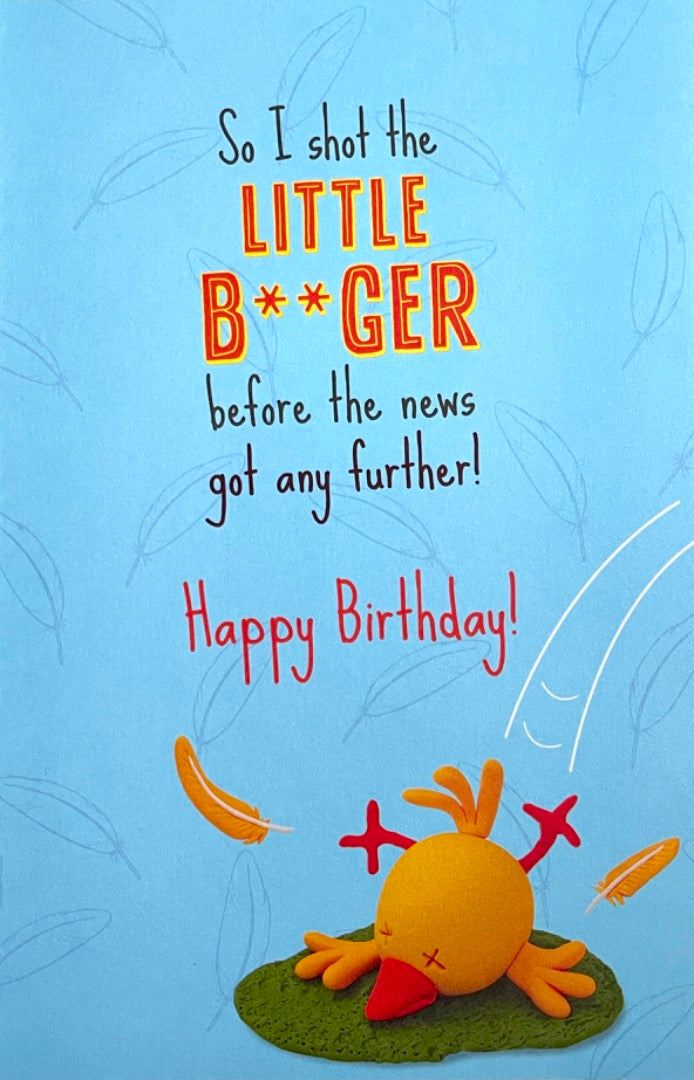 Happy 40th Birthday Card A Little Bird Told Me How Old Age 40 Funny Humour Milestone