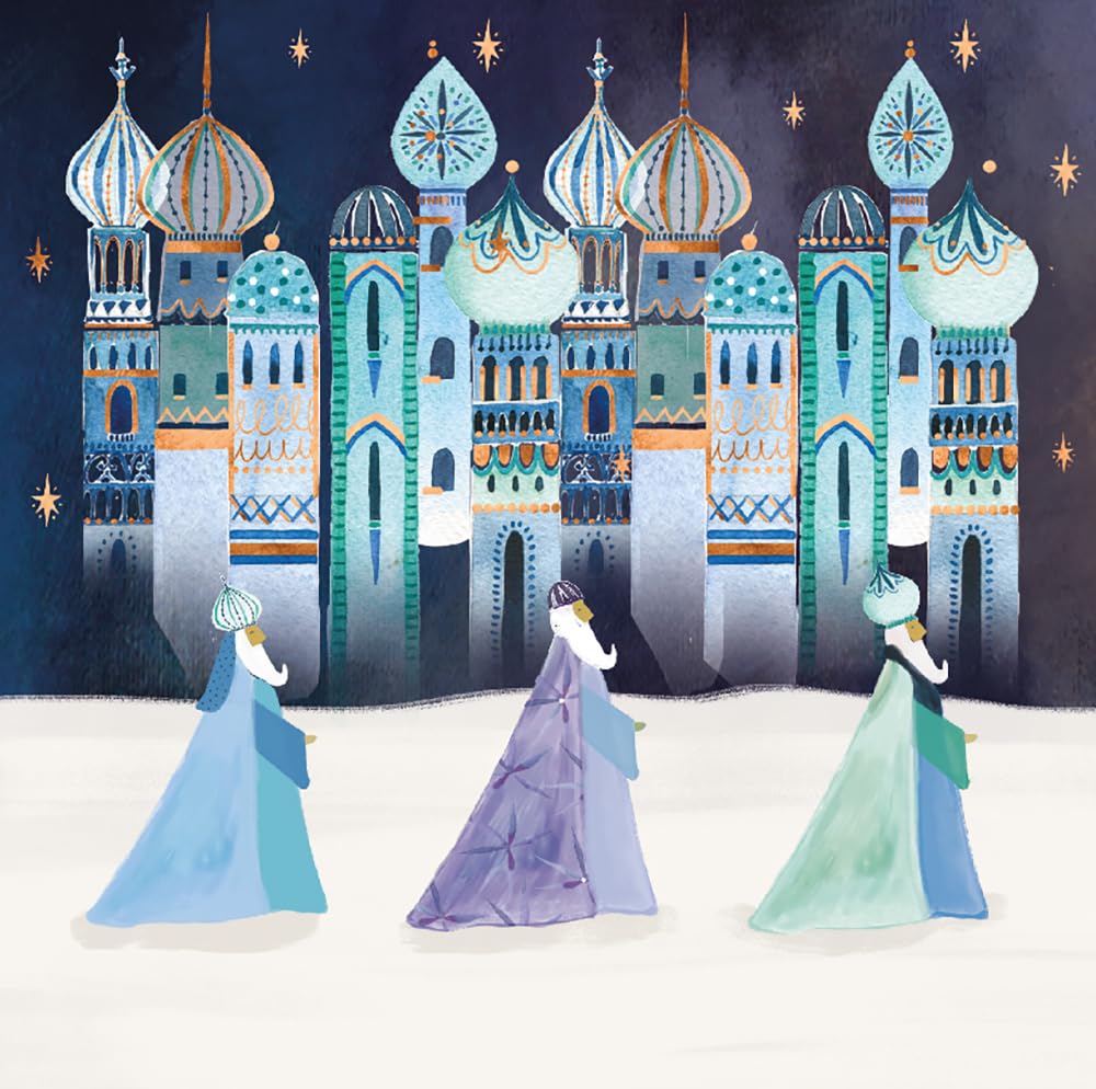 We Three Kings Bethlehem 6 Religious Charity Christmas Cards Pack by Ling Design