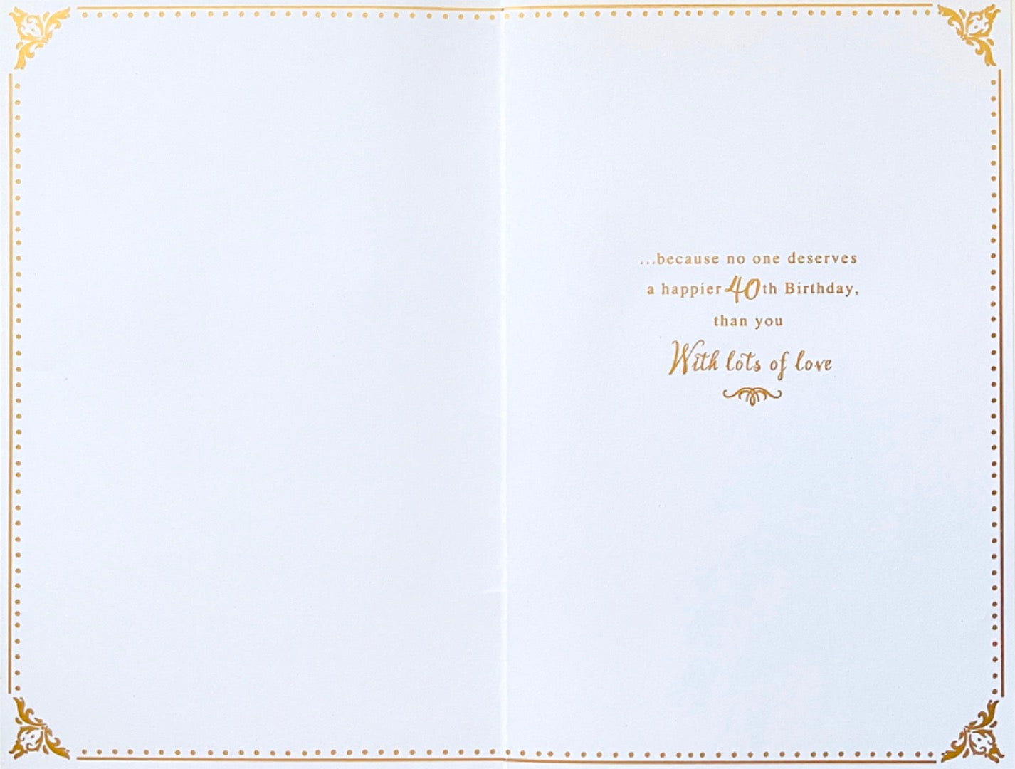 Amazing Sister Happy 40th Birthday Card Lovely Verse Gold Blue Butterfly Age 40