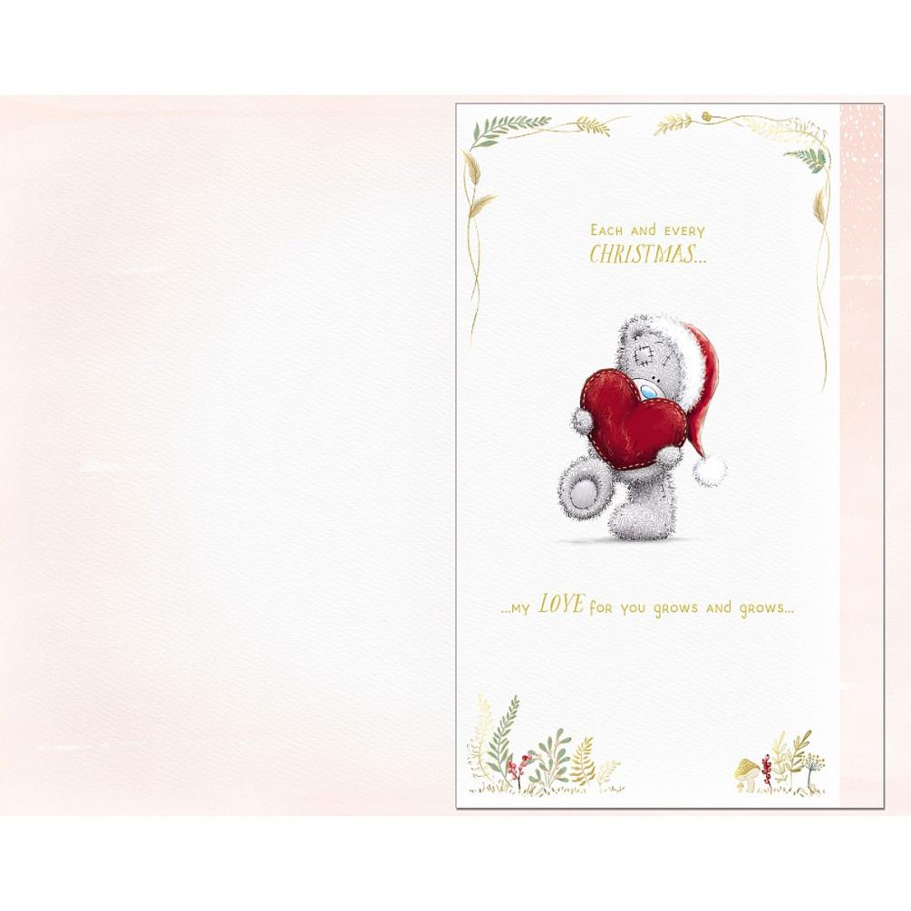 To the One I Love Official Me To You Tatty Teddy Bear Large 7x11'' Christmas Card