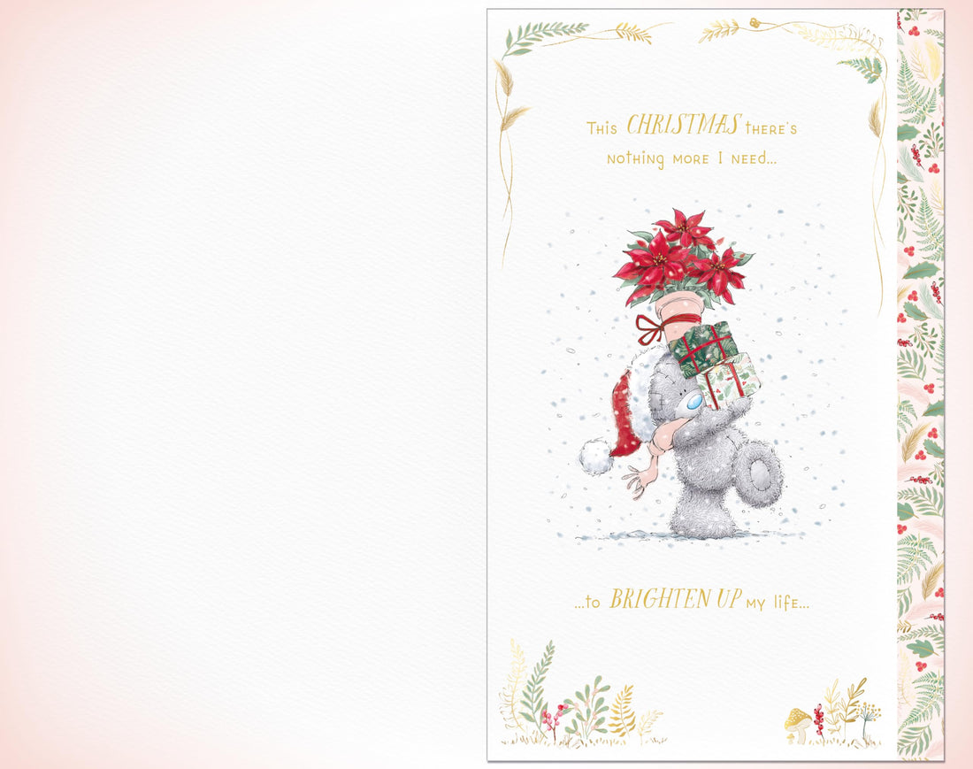 To My Lovely Wife Official Me To You Tatty Teddy 11''x7'' Handmade Christmas Card