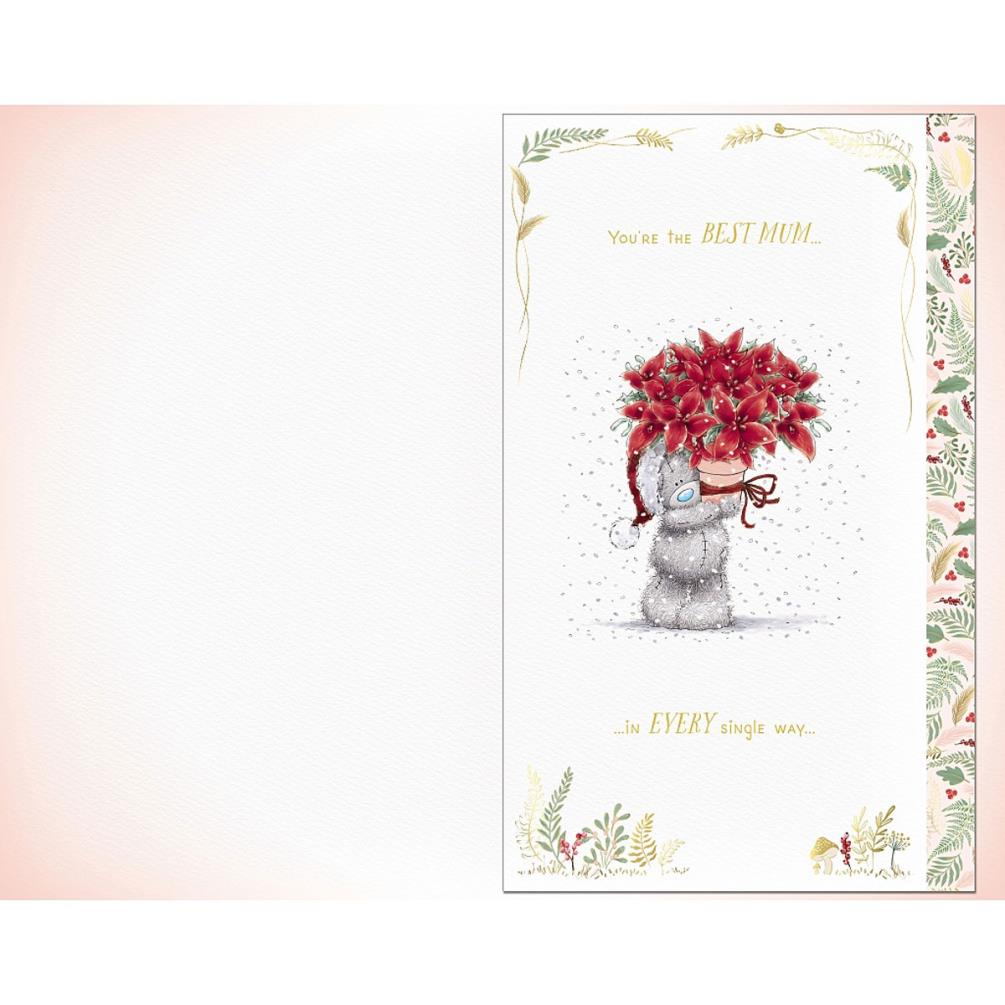 To My Lovely Mum Official Me To You Tatty Teddy 7''x11'' Handmade Christmas Card