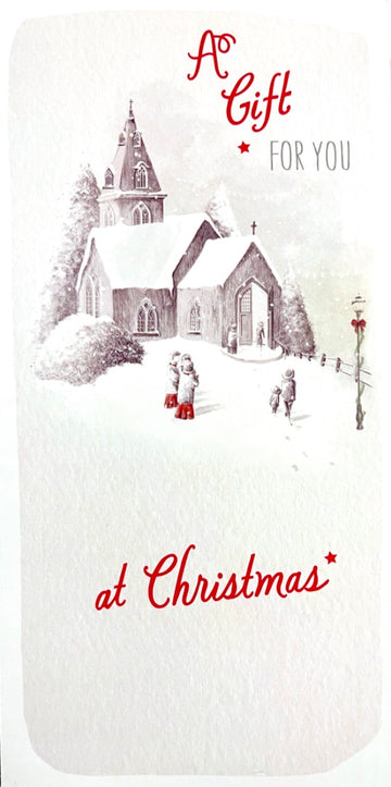 Money Wallet Card A Gift For You at Christmas Church Midnight Mass Art Hallmark