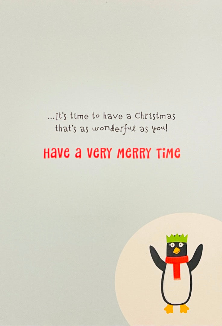 Festive Wishes Just For You Happy Penguin Fun Christmas Card Hallmark