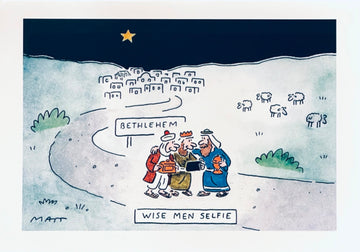 Wise Men Selfie Journey To Bethlehem Funny Humour Christmas Card Telegraph Matt