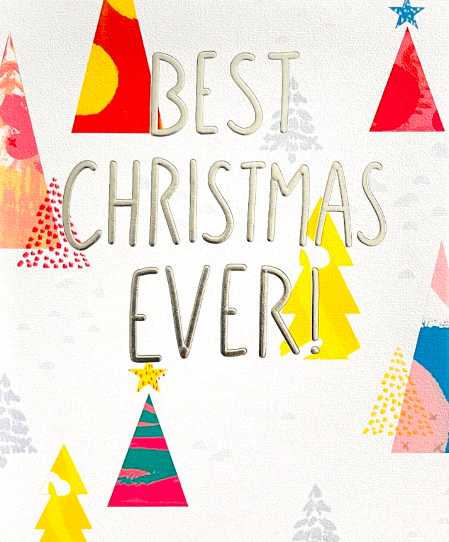 BEST CHRISTMAS EVER! Blank Contemporary Card by Pattern Pop The Hallmark Studio