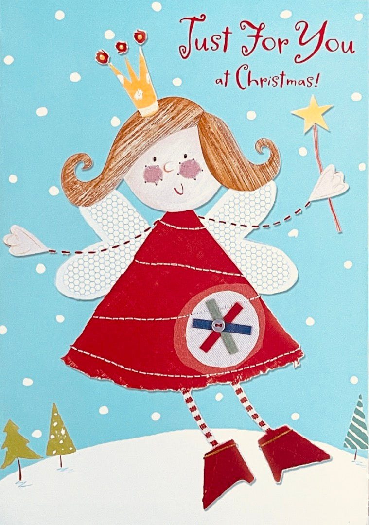 Fairy Princess Wand Just For You at Christmas Card with Santa Puzzle Activity Hallmark