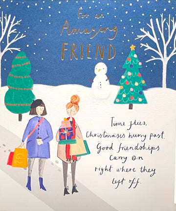 For an Amazing FRIEND Happy Christmas Card Good Friendships Carry on - For Her - Hallmark