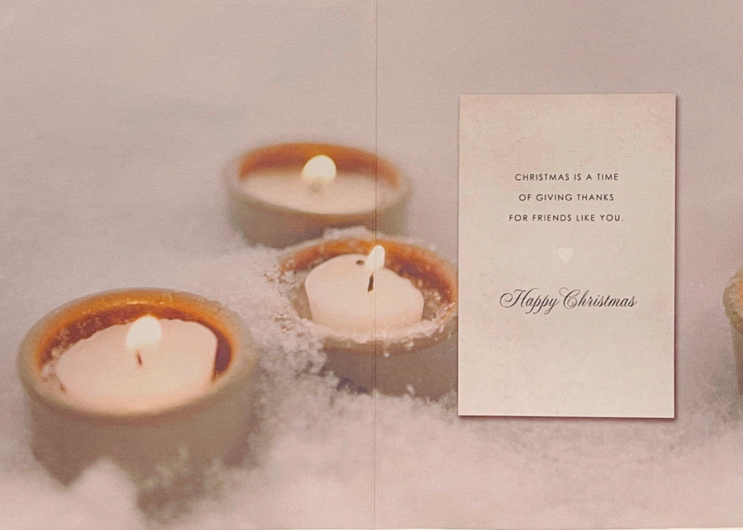 Good Friend Hope Peace Harmony Thanks Happy Christmas Card Candlelight Hallmark