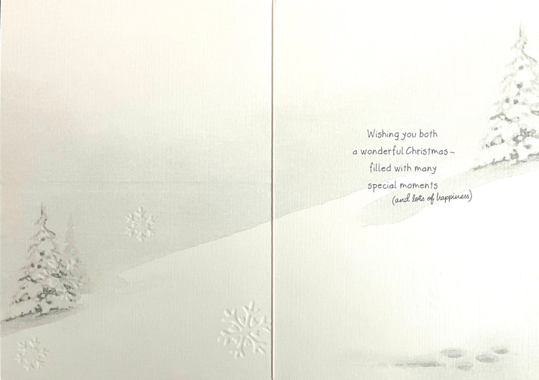 Special Auntie and Uncle Christmas Card Forever Friends Cute Bear Couple Snowy Walk Hallmark
