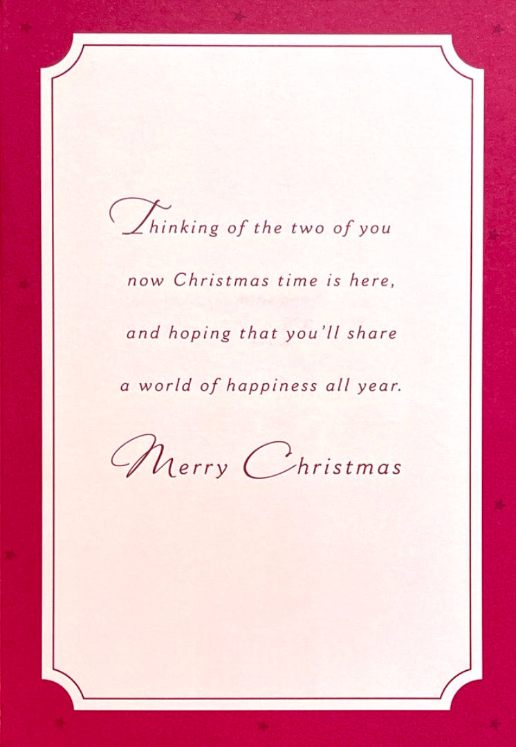 Two Special Godparents Merry Christmas Card Festive Shopping Season Hallmark