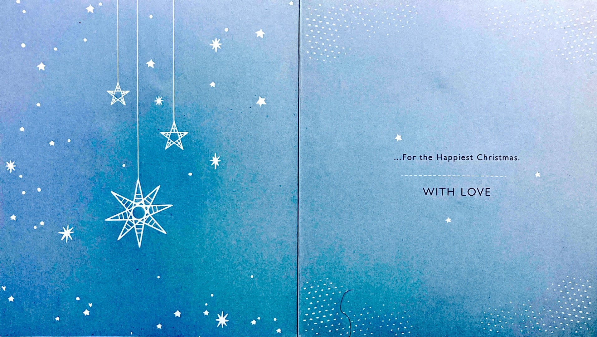 Daughter & Son-in-Law Brightest Wishes Christmas Card Gold Stars Contemporary Hallmark Cosmic
