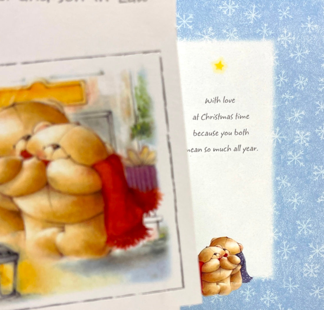 Daughter and Son-in-Law Christmas Card Forever Friends Cute Bear Couple Hallmark