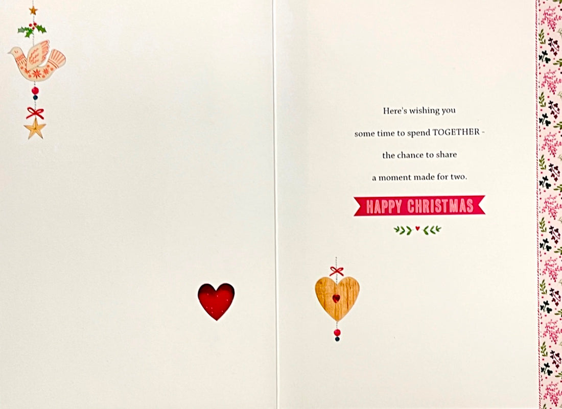 Wonderful Daughter and Son-in-Law Christmas Card Lovely Verse Glitter Hallmark