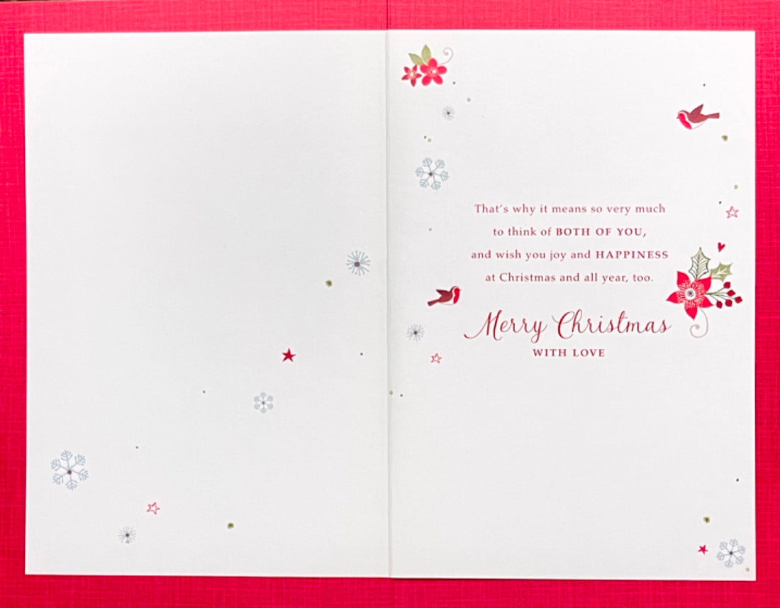 A Wonderful Son and Daughter-in-Law Christmas Card Family Time Foil Baubles - UKG