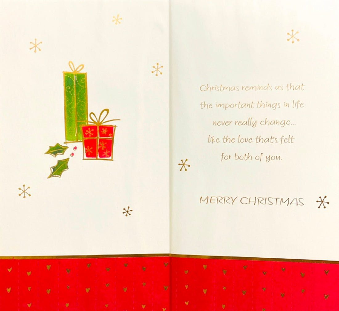 Brother and his Girlfriend Merry Christmas Card Gift Filled Stockings Hallmark