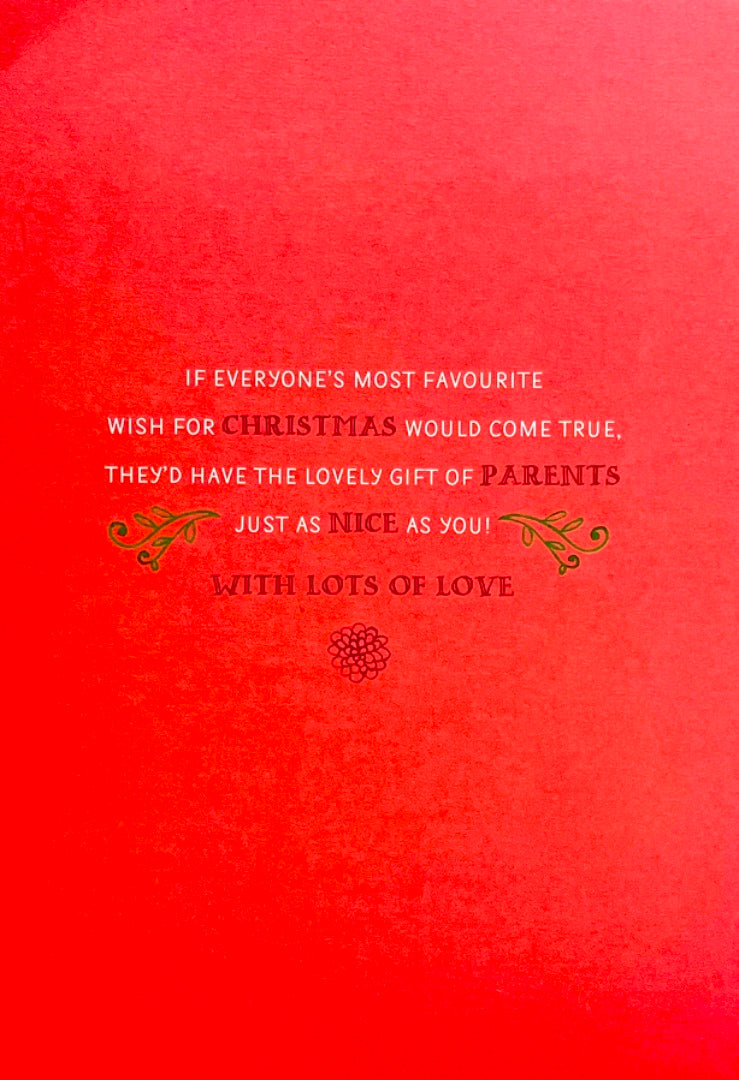 Mum and Dad Christmas Card Lovely Parents Hedgehog Couple Country Companions Hallmark