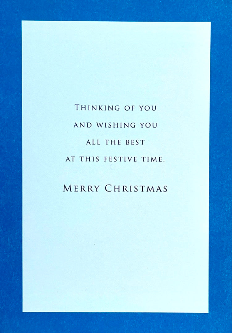 Special Son-in-Law Christmas Card With Warm Thoughts - Winter Scene Art Hallmark