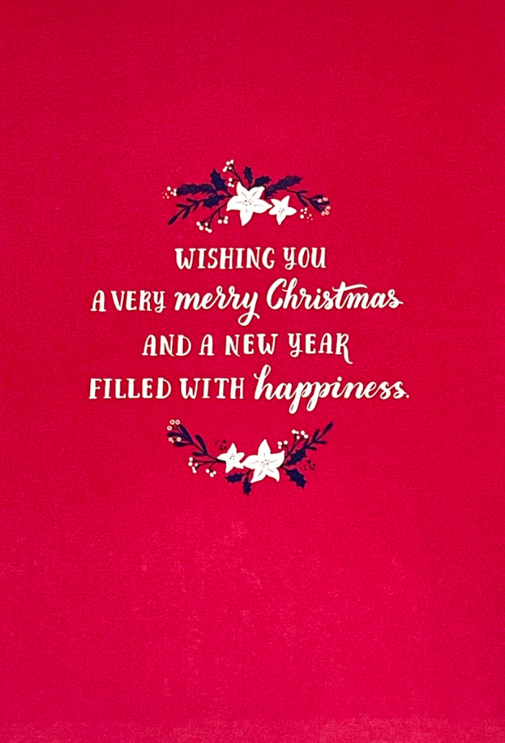 For A Special Nephew Happiness at Christmas and New Year Card Gold Foil Hallmark