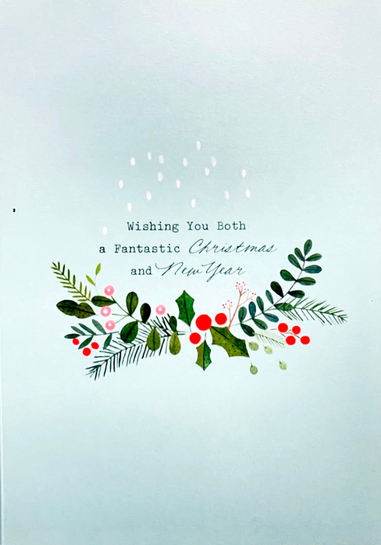 For The Two of You Cosy Christmas and New Year Card Both of You Robin Couple Hallmark