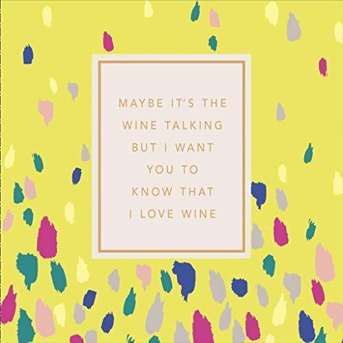 I Want You To Know That I Love Wine Blank Card Modern Contemporary Gold Foil - Kindred UKG
