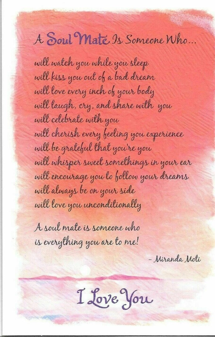 The Perfect Soul Mate is You Blue Mountain Arts Heartfelt Messaged Greeting Card