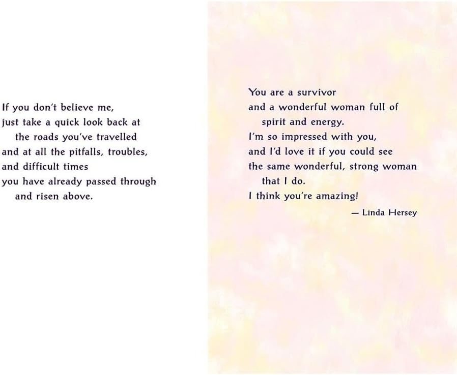 Wonderful Strong Woman - Empowerment Keepsake Greeting Card in Handmade Swirl Paper with an Uplifting Message by Blue Mountain Arts
