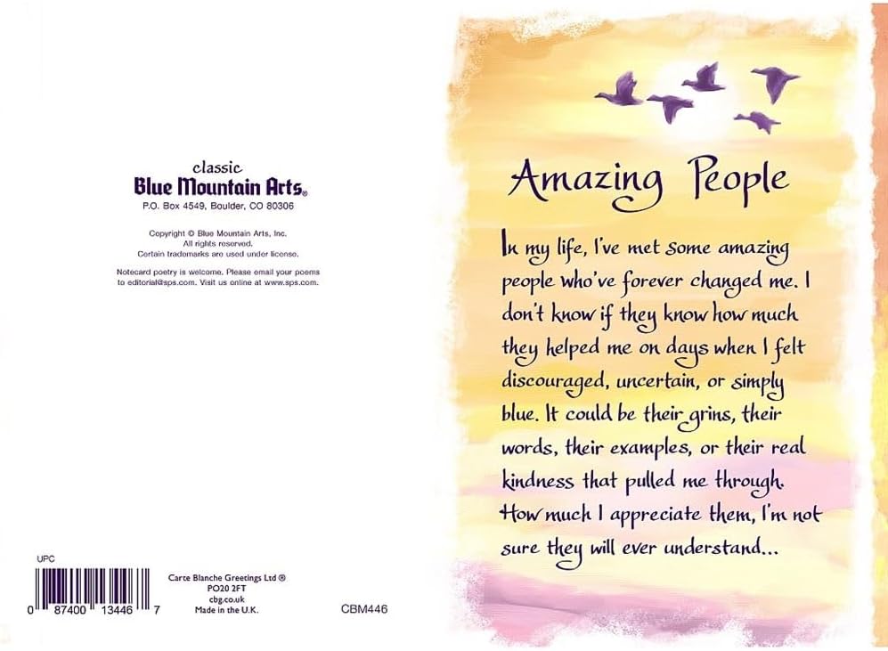 Amazing People in My Life I've Met Blue Mountain Arts Greeting Card with a Lovely Verse Card