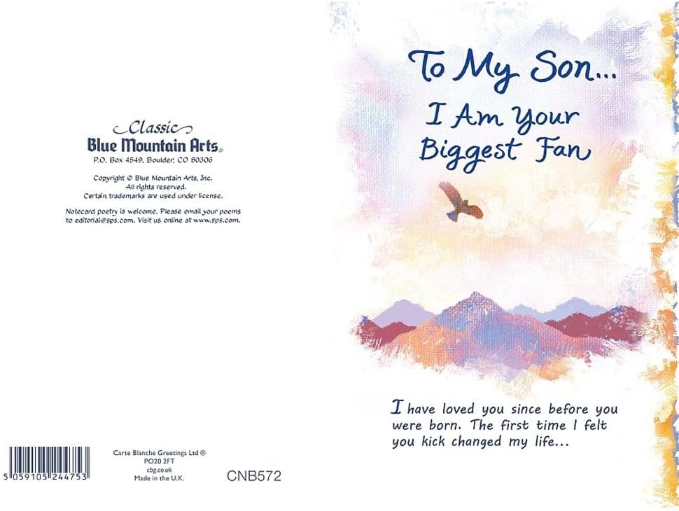To My Son I am Your Biggest Fan - Heartfelt Sentimental Keepsake Greeting Card