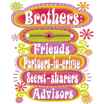 Brothers Friends Partners in Crime Rakhi Raksha Bandhan Greeting Card with Thread Bracelet